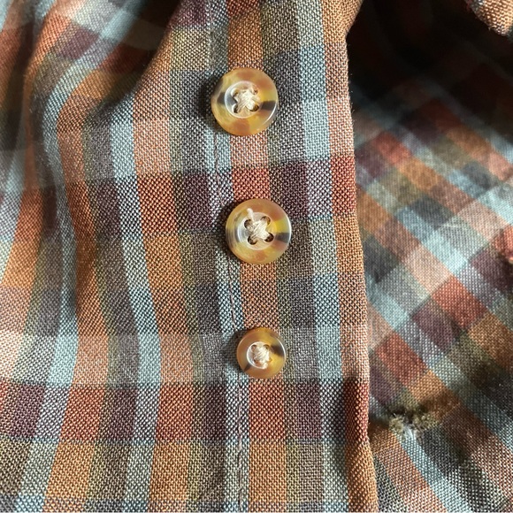 Sir Pendleton 100% Worsted Wool Plaid Button Down Shirt Mens Size Medium - Picture 5 of 9